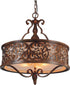 CWI Lighting Nicole 5 Light Drum Shade Chandelier With Brushed Model: 9807P21-5-116-A